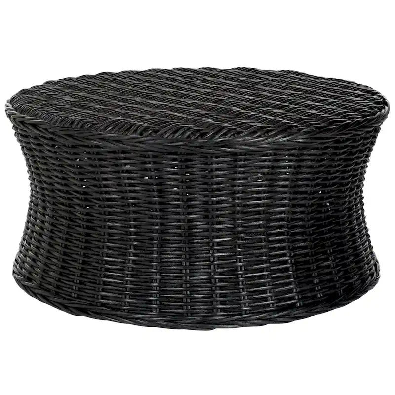 SAFAVIEH Dorinda Dark Brown Wicker Ottoman