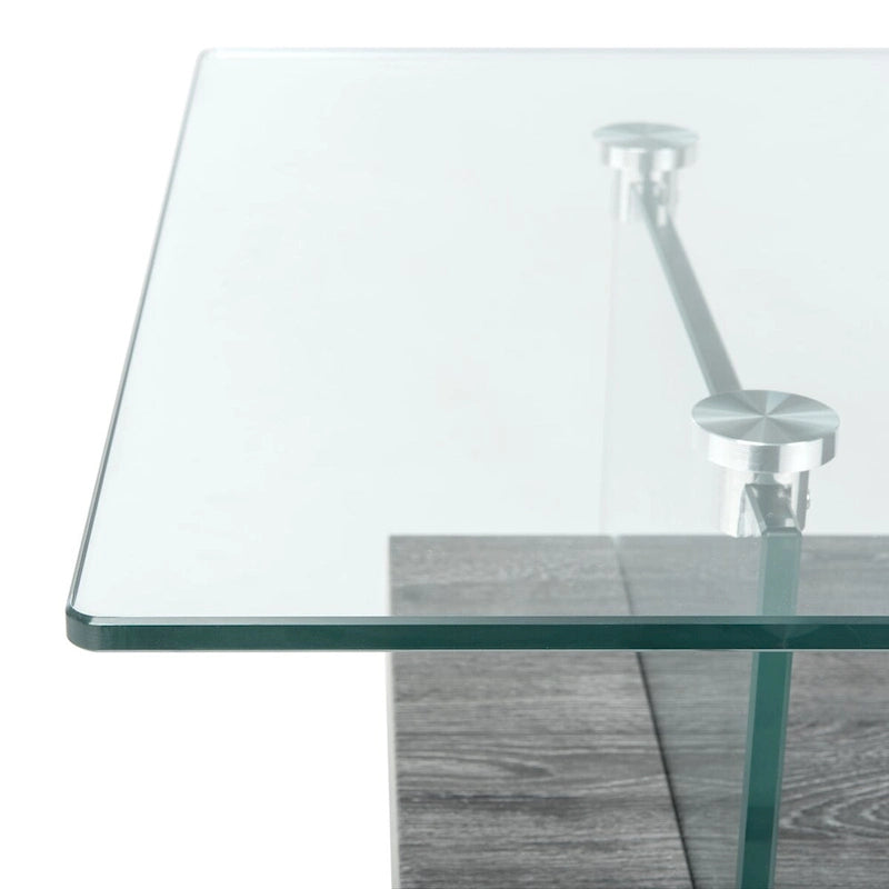 SAFAVIEH Gennie Modern Glass Coffee Table - 43.3 x 23.6 x 16.5 - 43Wx24Dx17H