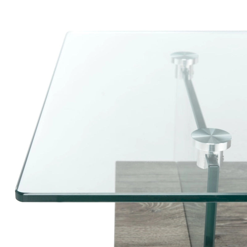 SAFAVIEH Gennie Modern Glass Coffee Table - 43.3 x 23.6 x 16.5 - 43Wx24Dx17H