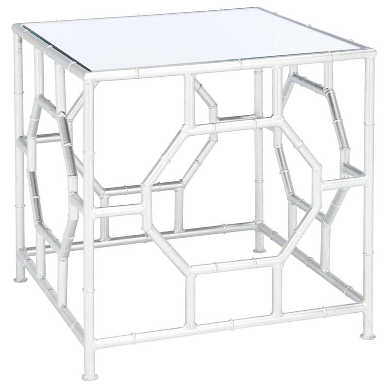 SAFAVIEH Treasures Jeljazka Silver/ Mirror Top Accent Table - 19 x 19 x 19 - 19Wx19Dx19H