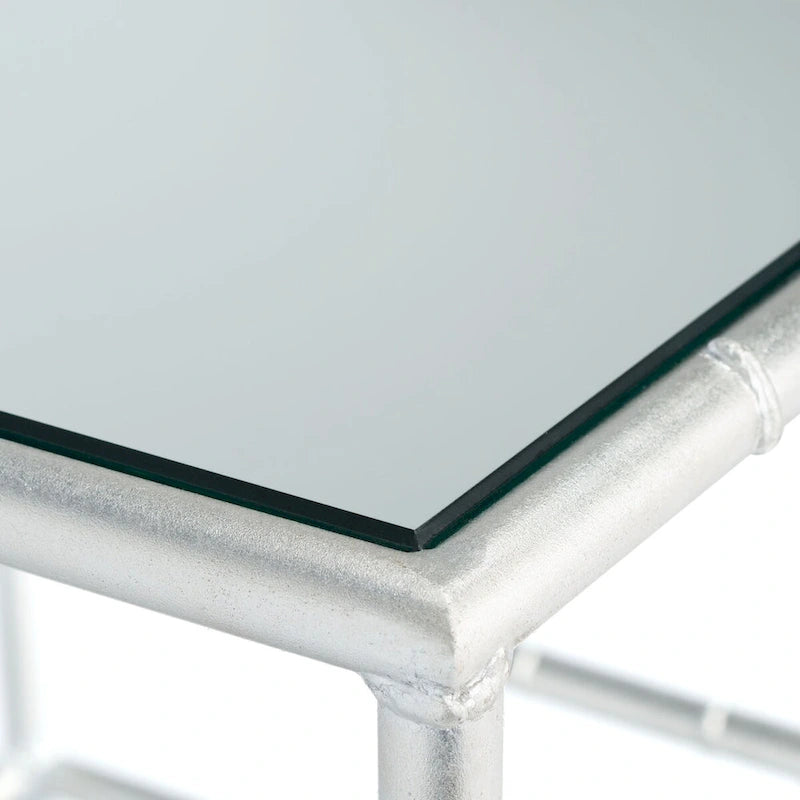 SAFAVIEH Treasures Jeljazka Silver/ Mirror Top Accent Table - 19 x 19 x 19 - 19Wx19Dx19H