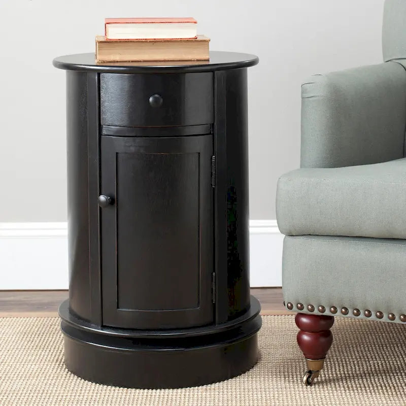 SAFAVIEH Celestia Grey Swivel Storage Accent Table - 18Wx18Dx26H