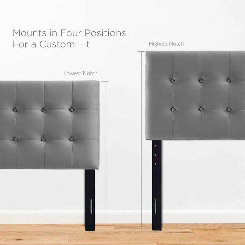Emily Twin Tufted Performance Velvet Headboard
