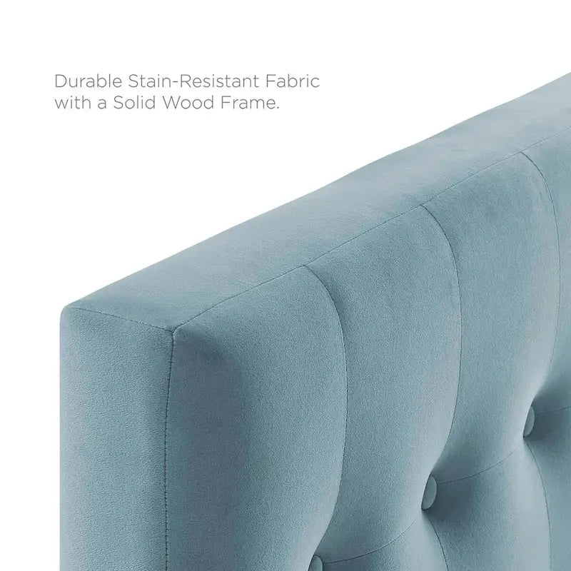 Emily Twin Tufted Performance Velvet Headboard