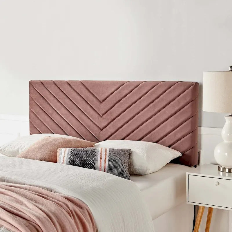 Silver Orchid Blane Tufted Velvet Full/Queen Headboard