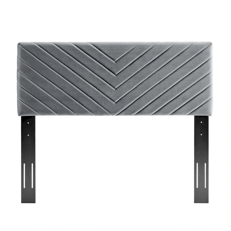 Silver Orchid Blane Tufted Velvet Full/Queen Headboard