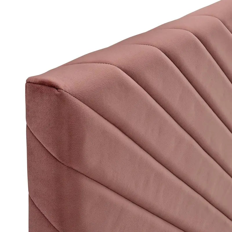 Silver Orchid Blane Tufted Velvet Full/Queen Headboard