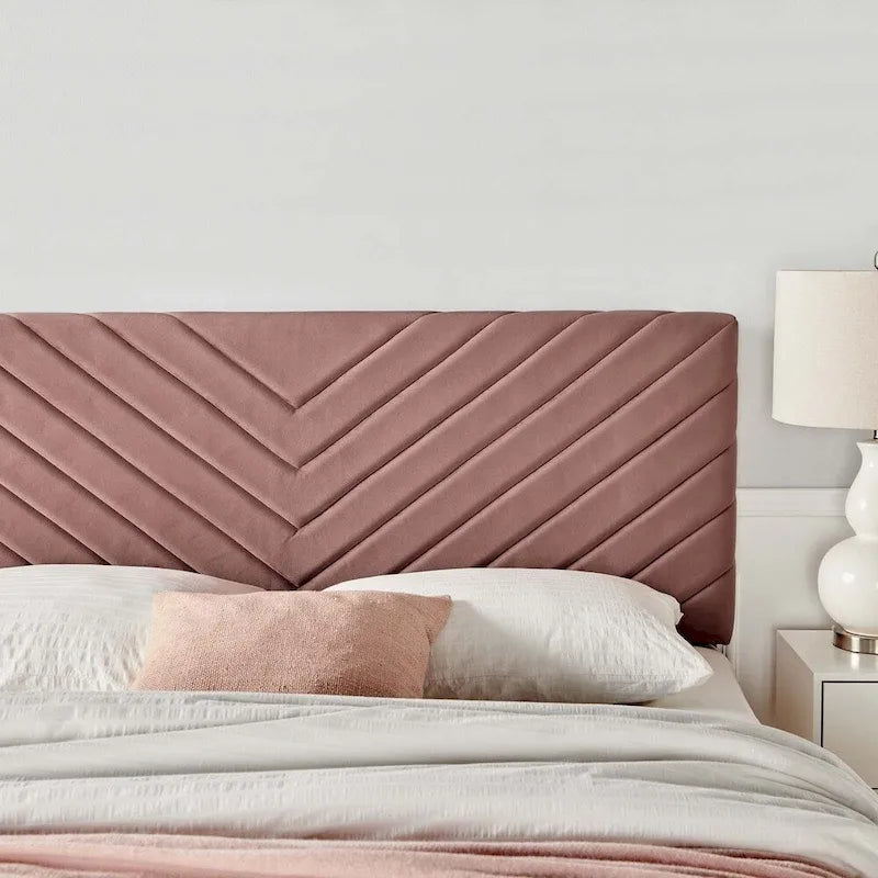 Silver Orchid Blane Tufted Velvet Full/Queen Headboard