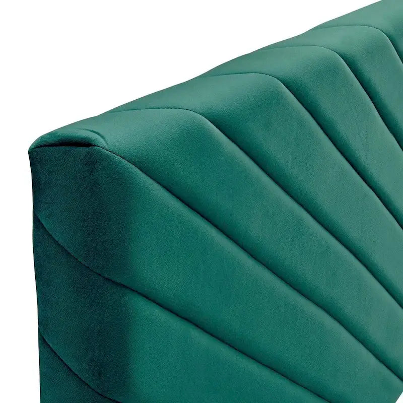 Silver Orchid Blane Tufted Velvet Full/Queen Headboard