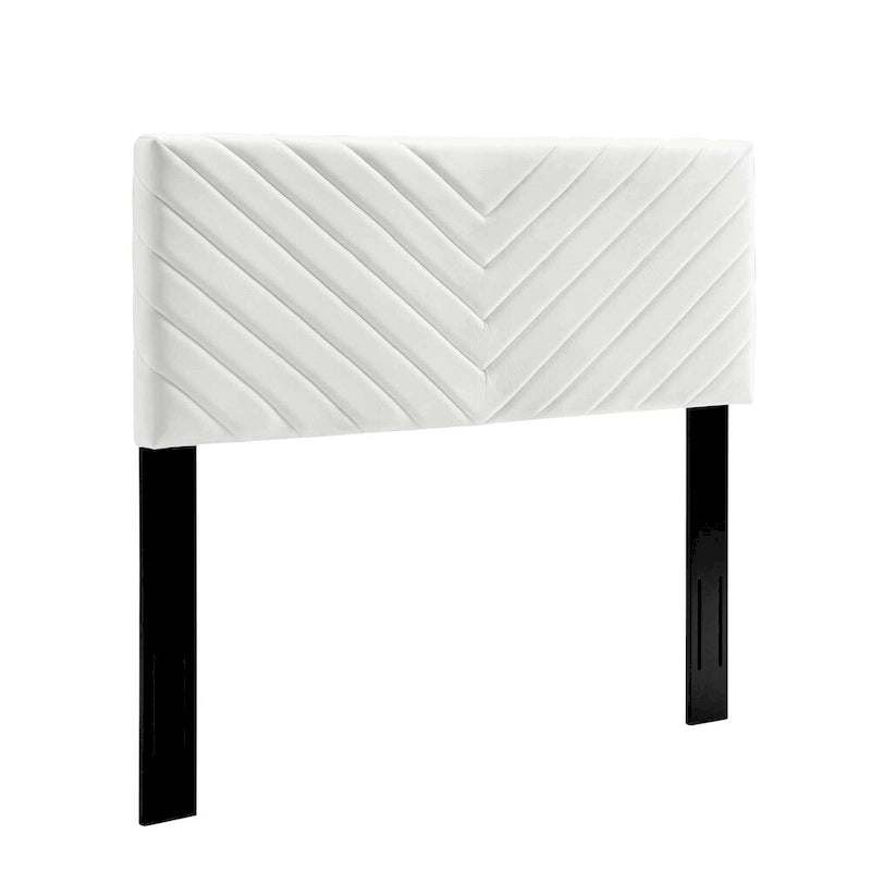 Silver Orchid Blane Tufted Velvet Full/Queen Headboard