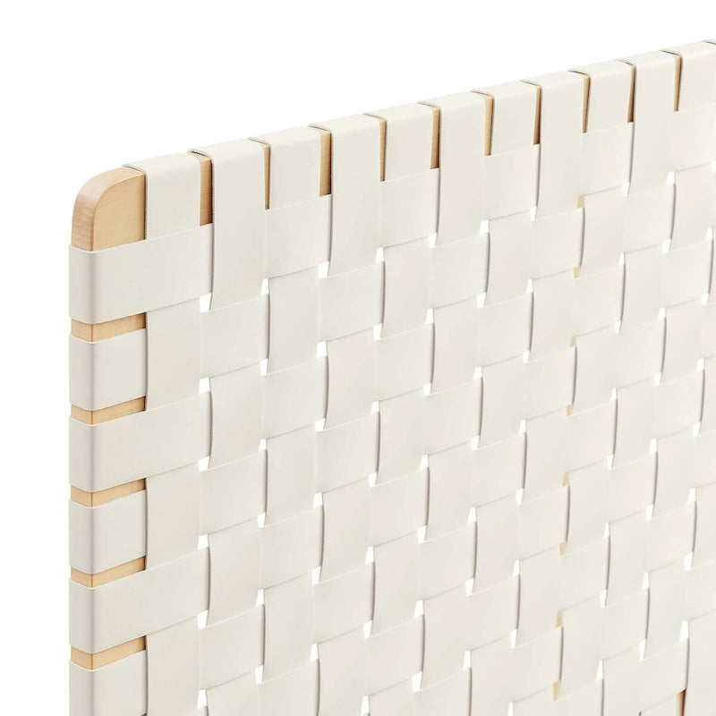 Sparta Wall-Mount Twin/Full/Queen/King Vegan Leather Weave Headboard