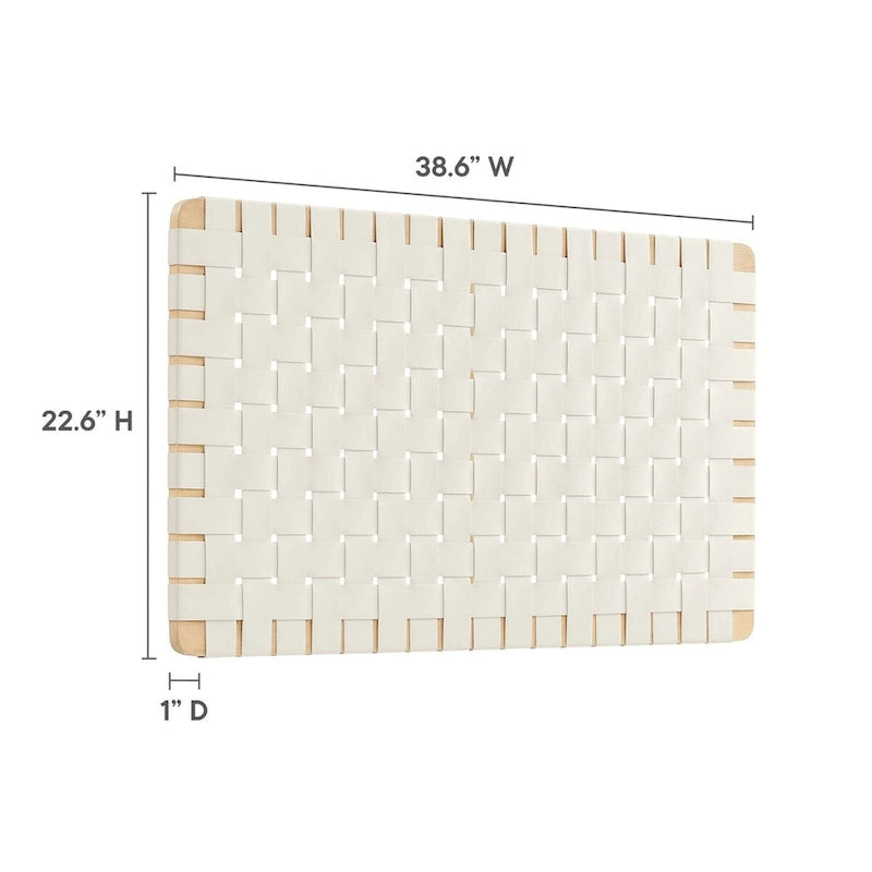 Sparta Wall-Mount Twin/Full/Queen/King Vegan Leather Weave Headboard