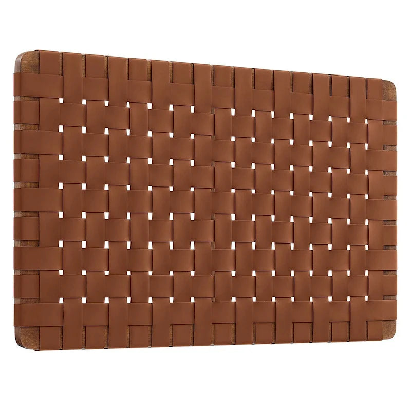 Sparta Wall-Mount Twin/Full/Queen/King Vegan Leather Weave Headboard