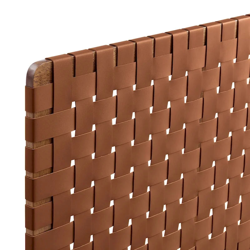 Sparta Wall-Mount Twin/Full/Queen/King Vegan Leather Weave Headboard