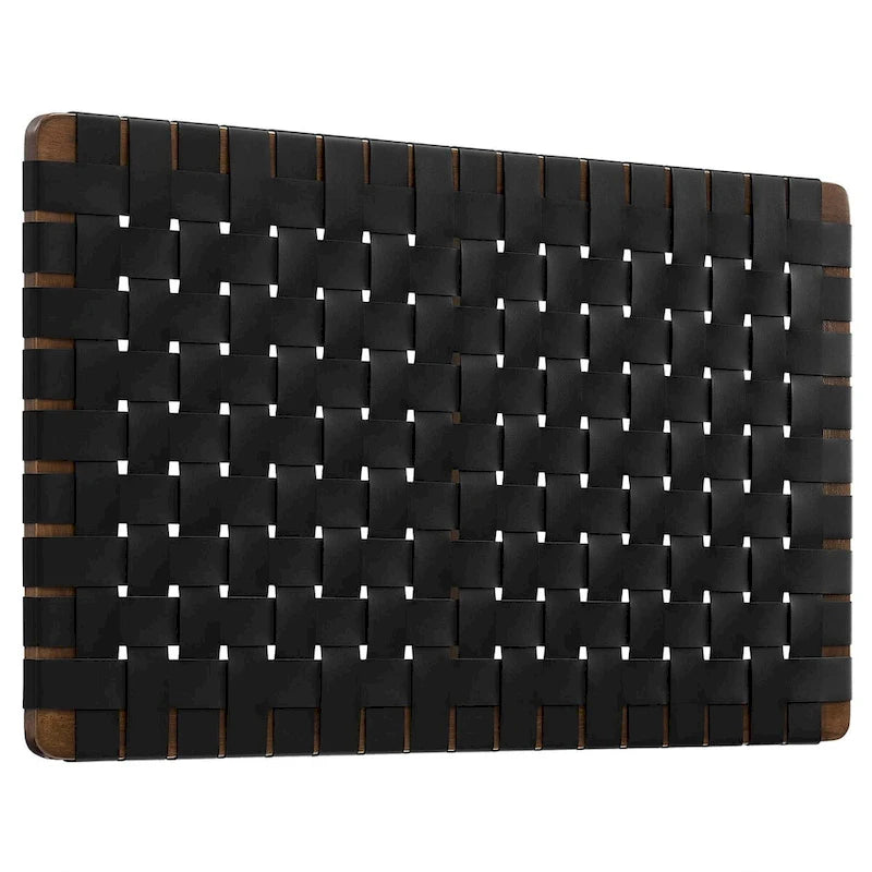 Sparta Wall-Mount Twin/Full/Queen/King Vegan Leather Weave Headboard