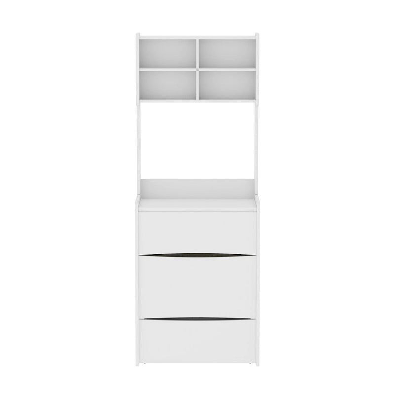 Dressing Table with Flip Top LED Illuminated Mirror, Makeup Vanity Dressing Table with Removable Upholstered Stool