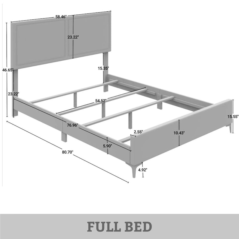 CraftPorch Minimalist Upholstered Velvet Bed
