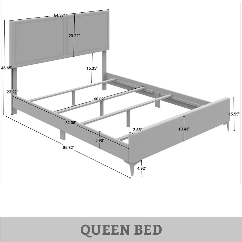 CraftPorch Minimalist Upholstered Velvet Bed