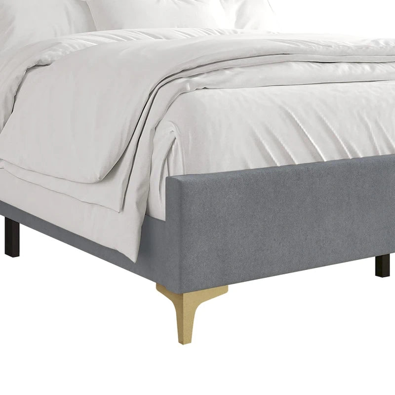 CraftPorch Minimalist Upholstered Velvet Bed