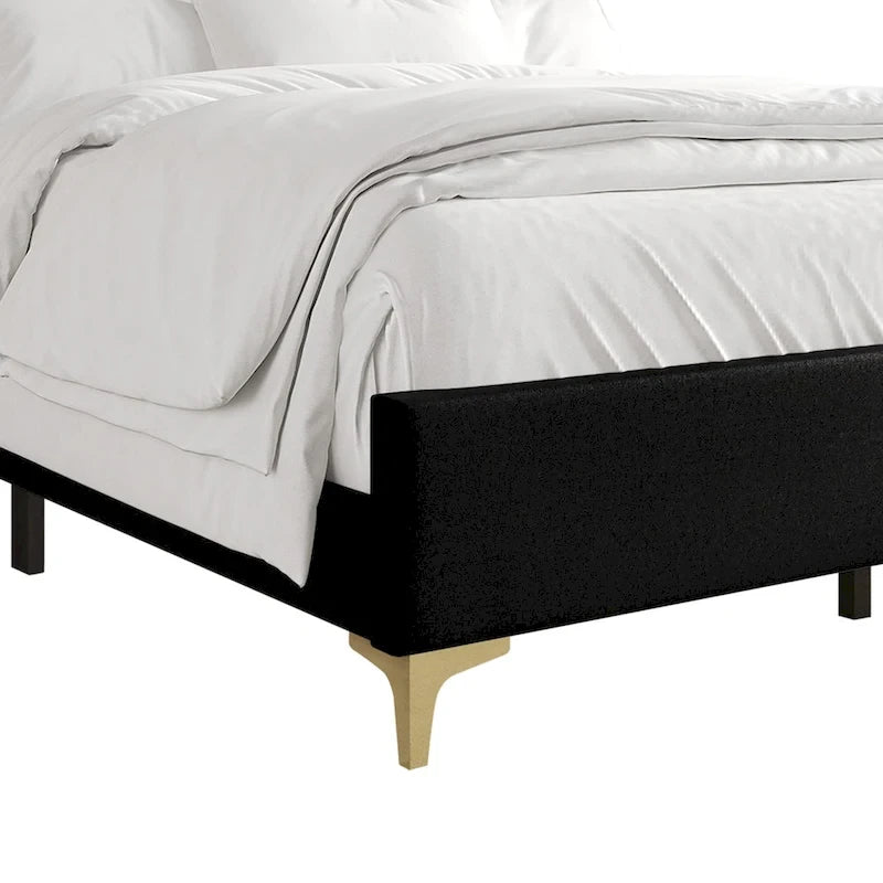 CraftPorch Minimalist Upholstered Velvet Bed