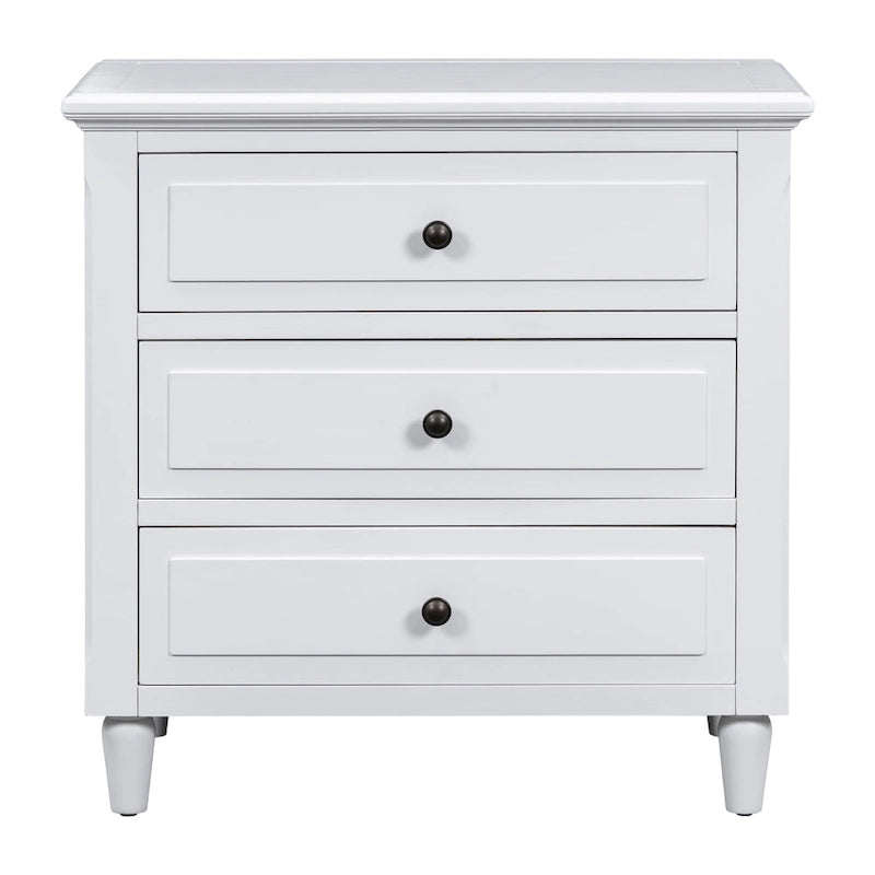 3-Drawer Wooden Nightstand