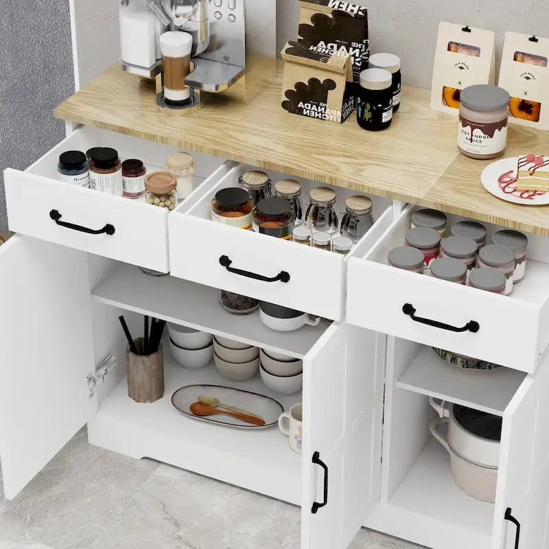 Cabinet storage tableware cabinet- white