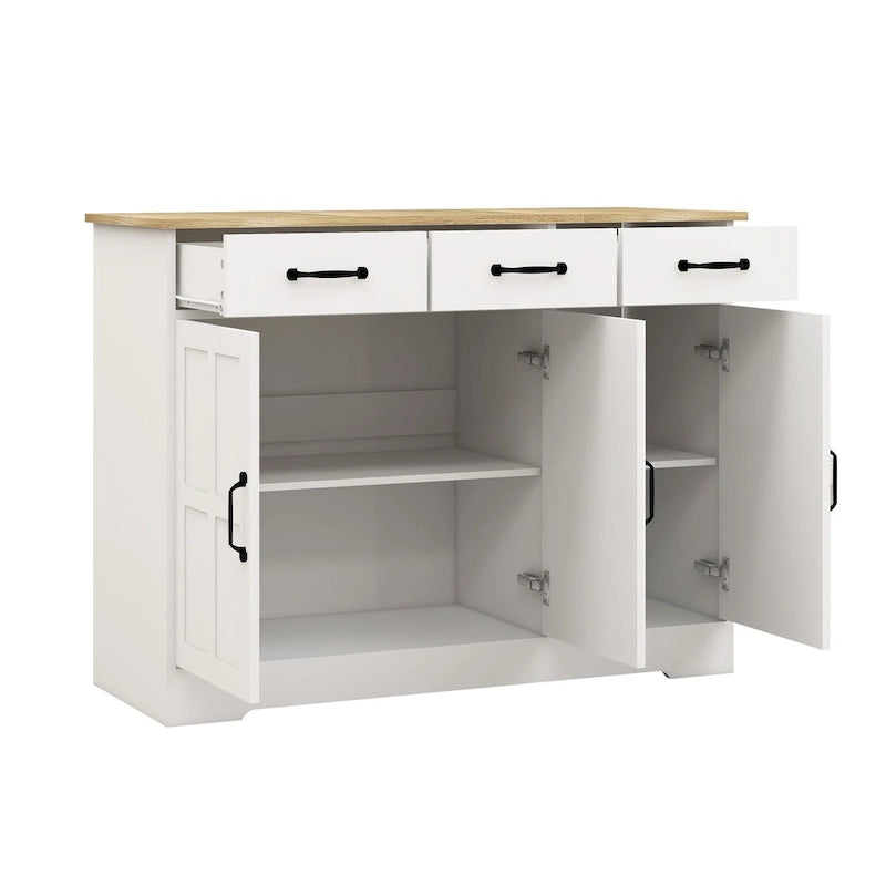 Cabinet storage tableware cabinet- white