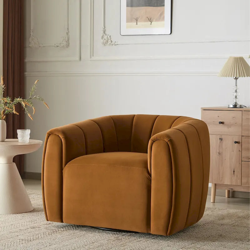 Monroe Indoor Modern Swivel Club Chair by Christopher Knight Home