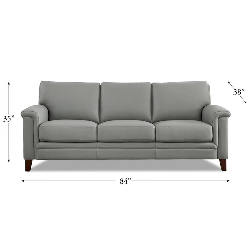 Hydeline Westcott Top Grain Leather Sofa and Loveseat Set with Memory Foam and Springs
