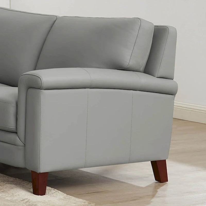 Hydeline Westcott Top Grain Leather Sofa and Loveseat Set with Memory Foam and Springs
