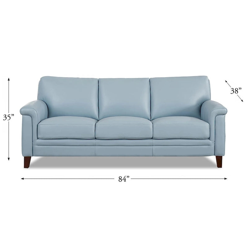 Hydeline Westcott Top Grain Leather Sofa and Loveseat Set with Memory Foam and Springs