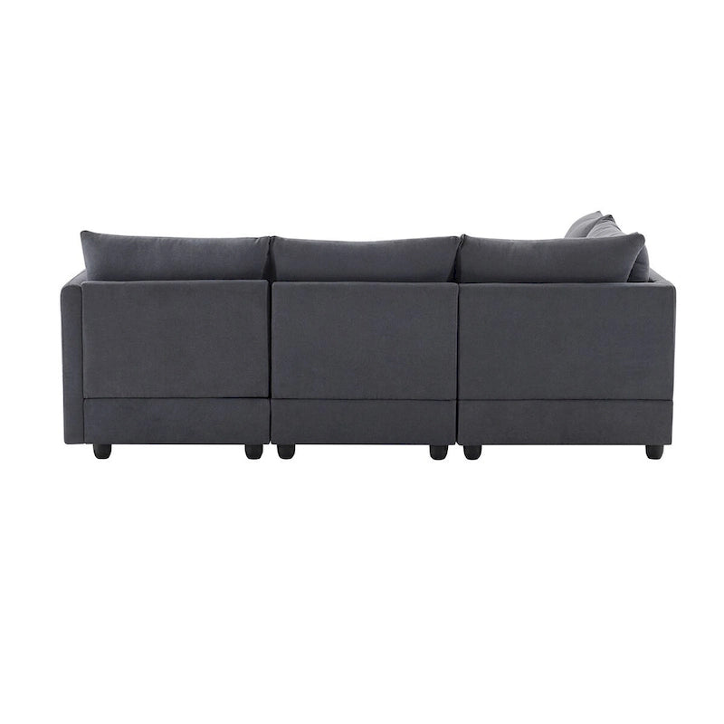 Modern Sectional Sofa with Vertical Stripes