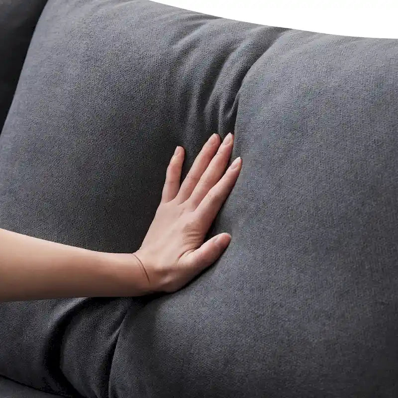 Modern Sectional Sofa with Vertical Stripes