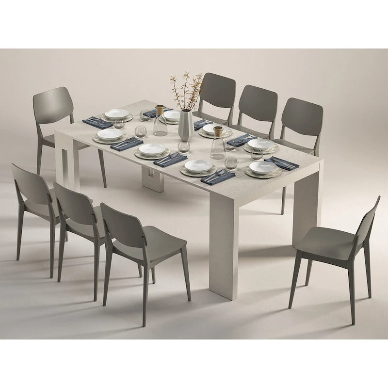 ERIKA Modern Extendable Console Table Dining Table - 31.5 W x 17.5 D x 30 H ( Ext: 17.5 - 73 W )