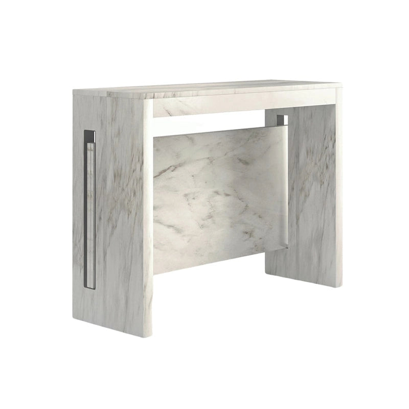 ERIKA Modern Extendable Console Table Dining Table - 31.5 W x 17.5 D x 30 H ( Ext: 17.5 - 73 W )