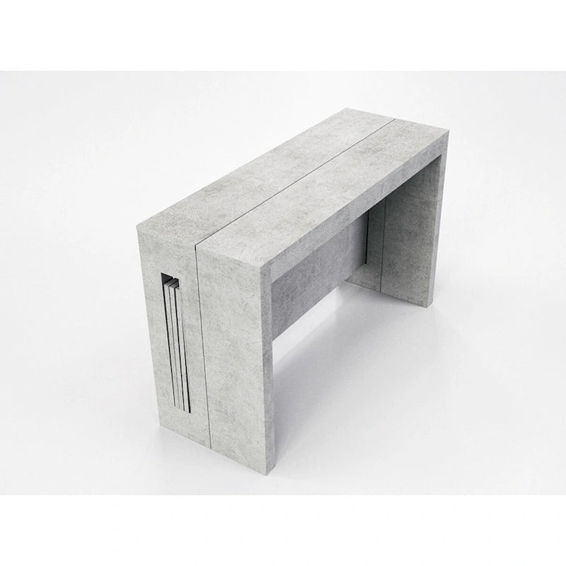 ERIKA Modern Extendable Console Table Dining Table - 31.5 W x 17.5 D x 30 H ( Ext: 17.5 - 73 W )