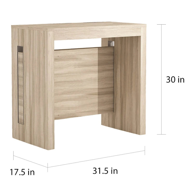 ERIKA Modern Extendable Console Table Dining Table - 31.5 W x 17.5 D x 30 H ( Ext: 17.5 - 73 W )