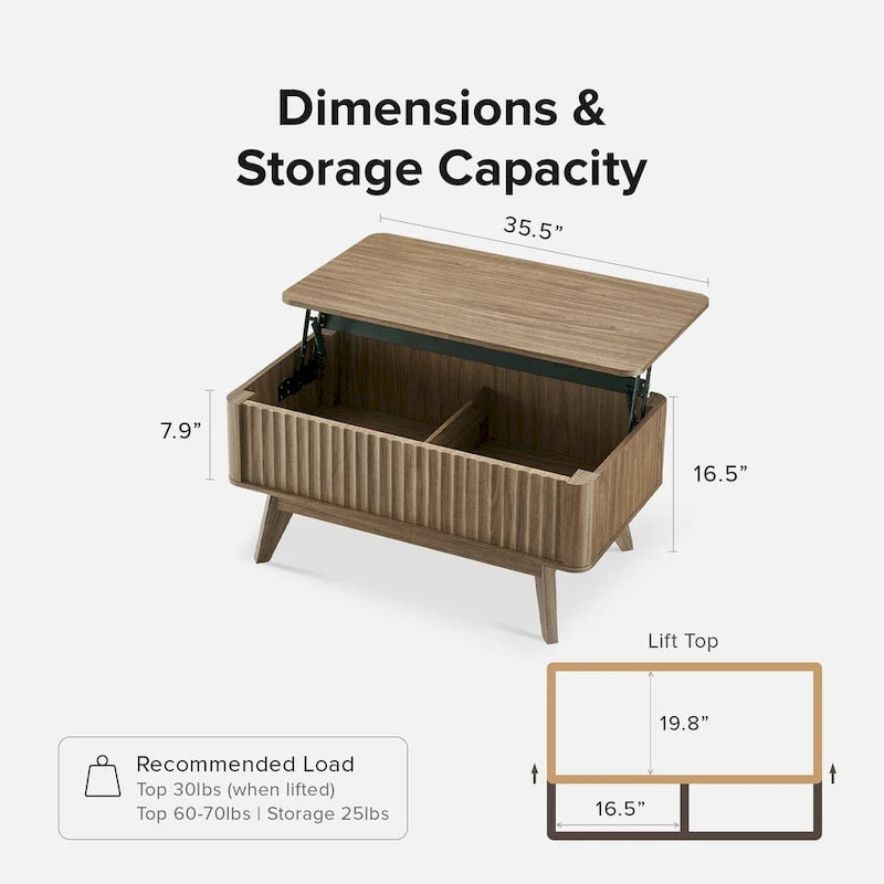 Mopio Brooklyn Lift Top Coffee Table