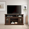 Roomfitters Classic TV Media Stand, Modern Entertainment Console, Up to 65 TV, Open & Closed Storage Space