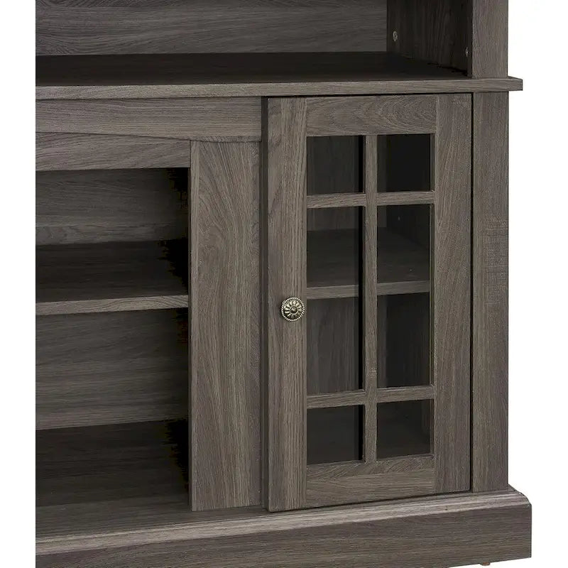 Roomfitters Classic TV Media Stand, Modern Entertainment Console, Up to 65 TV, Open & Closed Storage Space
