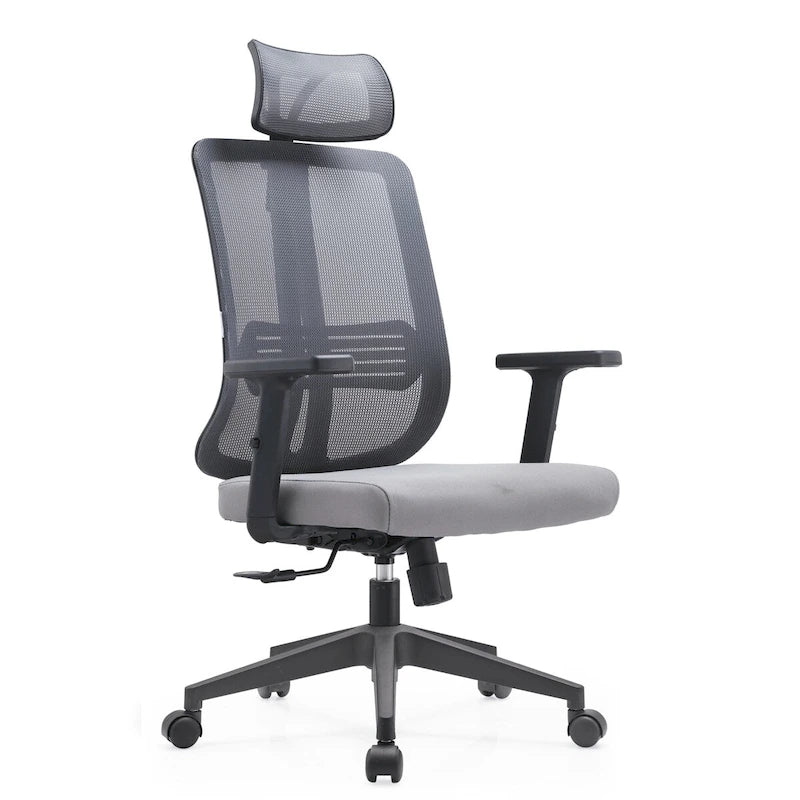 Adjustable Office Chair with Mesh Back and Headrest Nift Series by LeisureMod