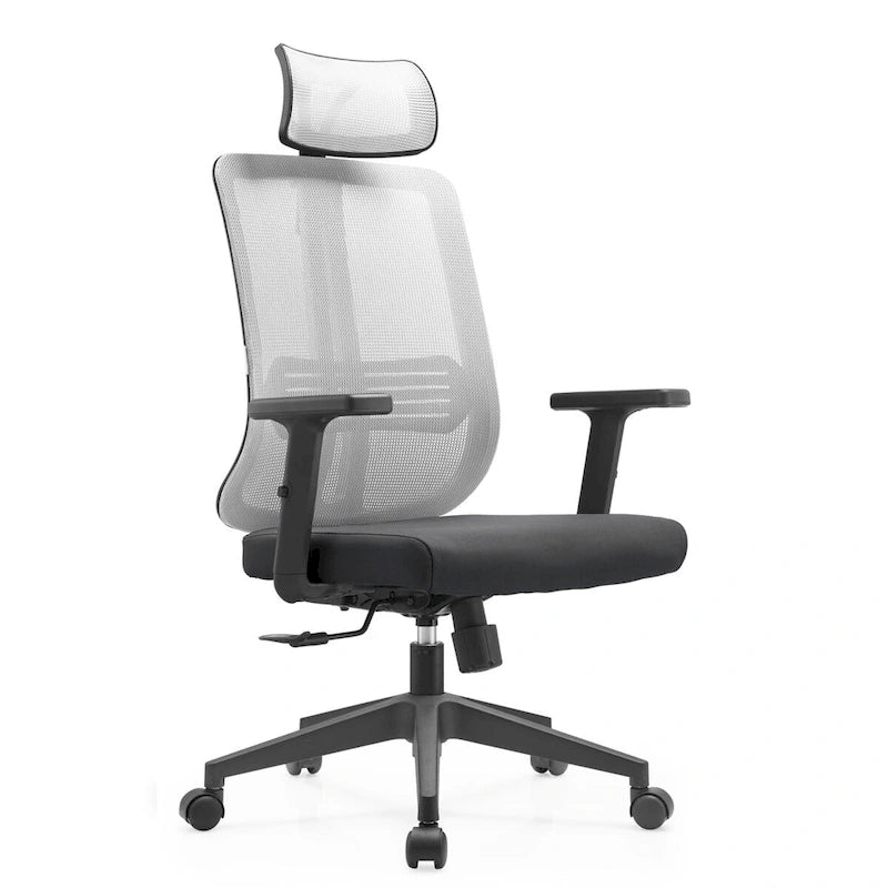 Adjustable Office Chair with Mesh Back and Headrest Nift Series by LeisureMod