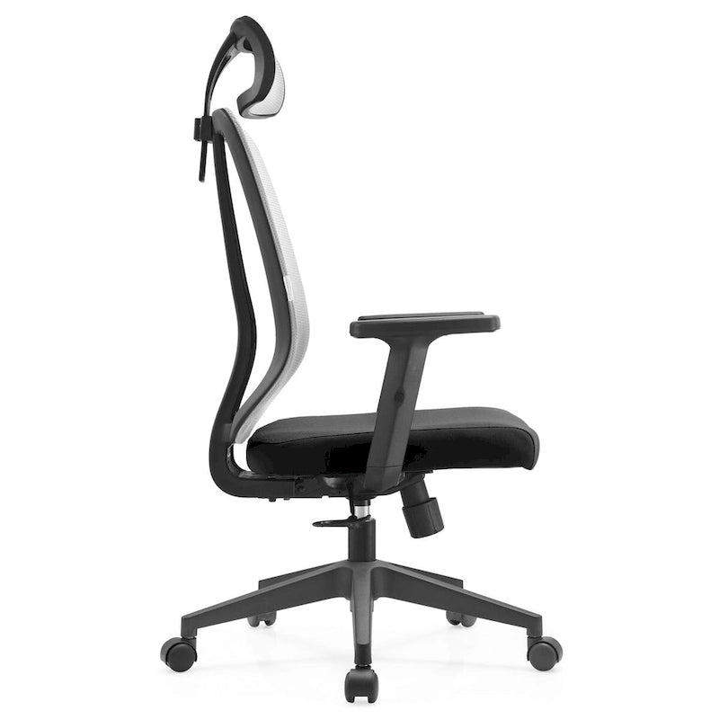 Adjustable Office Chair with Mesh Back and Headrest Nift Series by LeisureMod