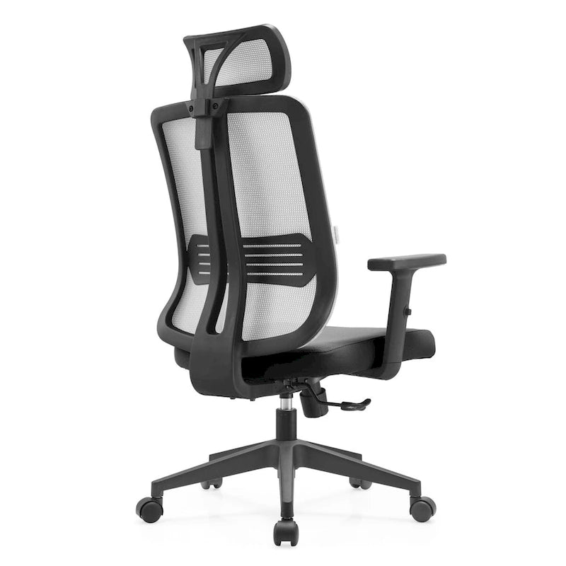 Adjustable Office Chair with Mesh Back and Headrest Nift Series by LeisureMod