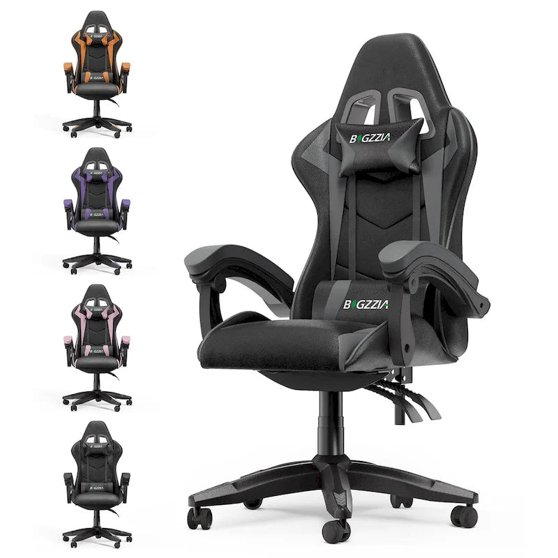 Ergonomic Gaming Chair Reclining High Back Swivel Rolling Computer Desk Chair with Headrest and Lumbar Support