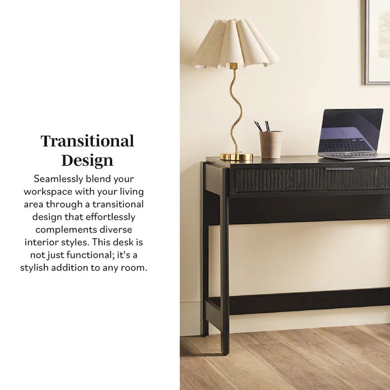 Middlebrook Designs Reeded Writing Desk with Drawer