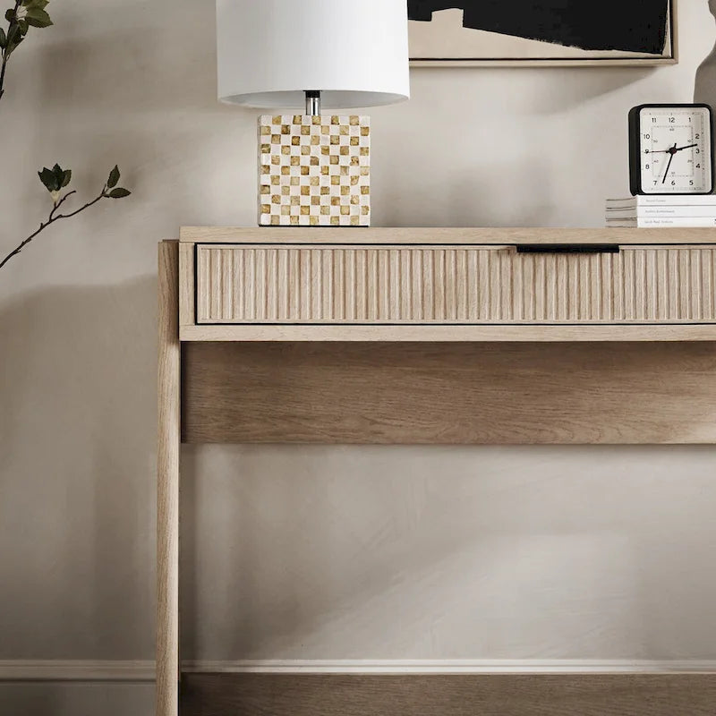 Middlebrook Designs Reeded Writing Desk with Drawer
