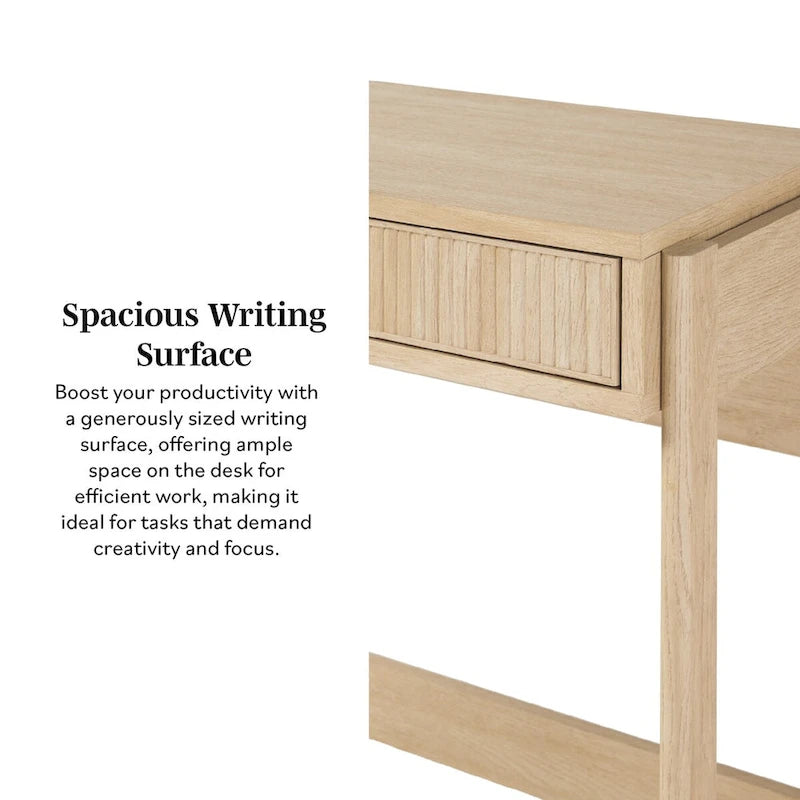 Middlebrook Designs Reeded Writing Desk with Drawer