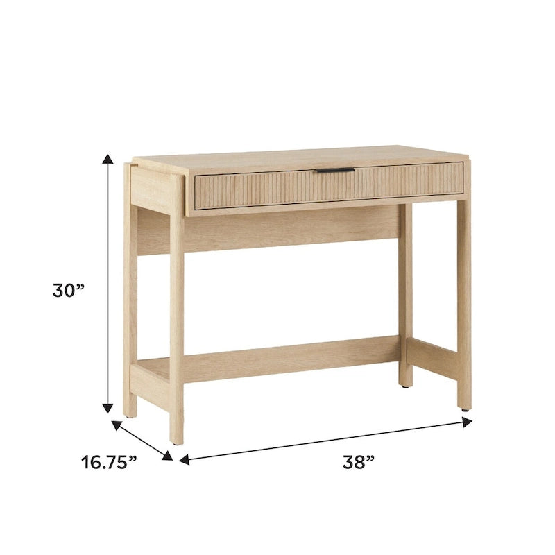 Middlebrook Designs Reeded Writing Desk with Drawer
