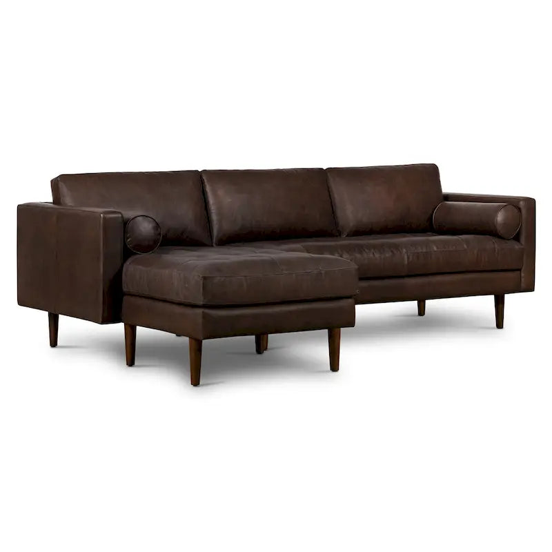 Poly & Bark Napa 104.5 Left Sectional Sofa - Full Grain Genuine Italian Leather